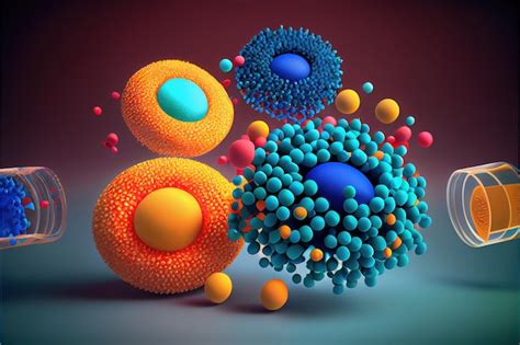 Premium AI Image | Polymeric nanoparticles for drug encapsulation illustration