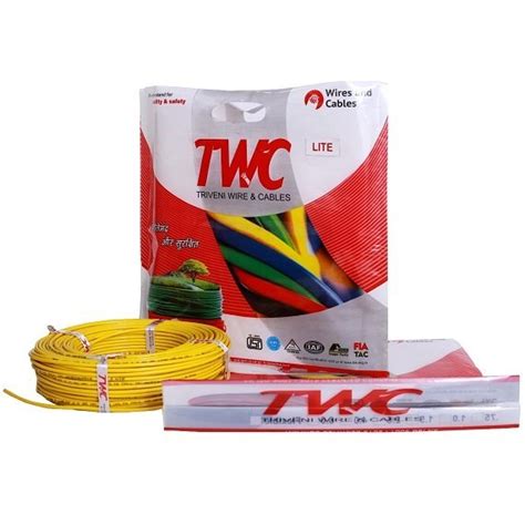 TWC LITE 6 0 Sq Mm FR PVC Insulated Copper Wire Flexible Cables 90m