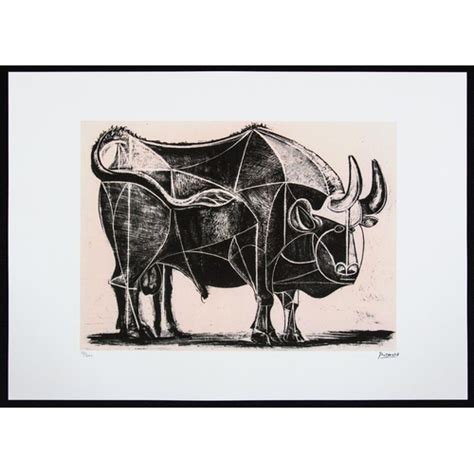 Pablo Picasso After The Bull Limited Edition Of 200 Lithography Print Sheet Size 50 X 70 Cm P