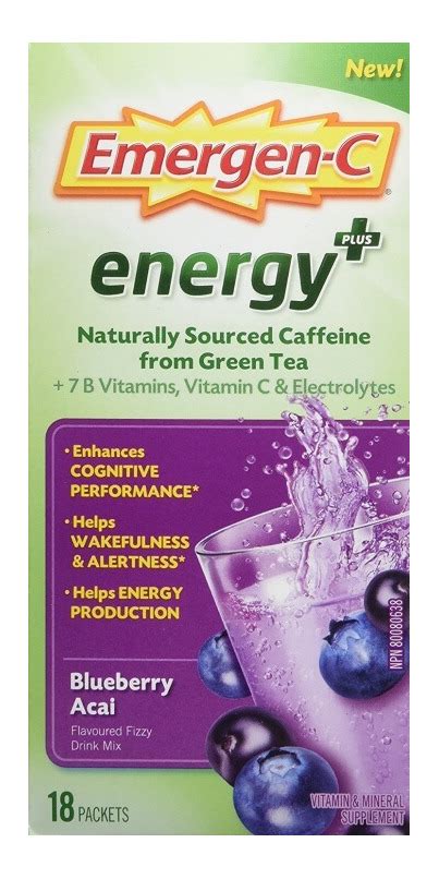 Buy Emergen C Energy Plus Blueberry Acai At Wellca Free Shipping 35