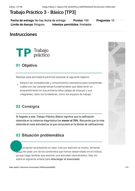 Trabajo Practico Basico Tp Desarrollo Emprendedor Jan Mar