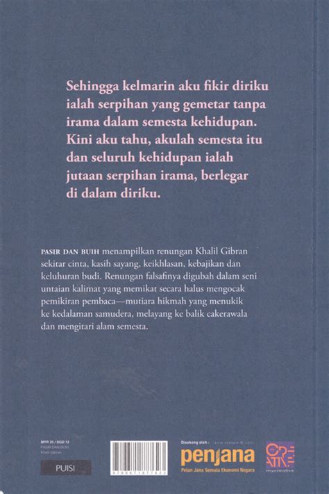 Pasir Dan Buih Puisi Madah Khalil Gibran Karya Terjemahan Kata Pilar Bookstore