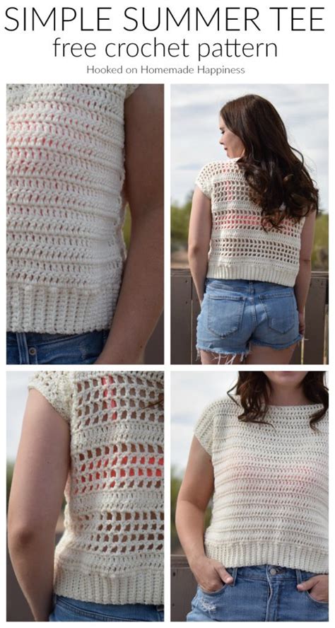 Simple Summer Tee Crochet Pattern Hooked On Homemade Happiness