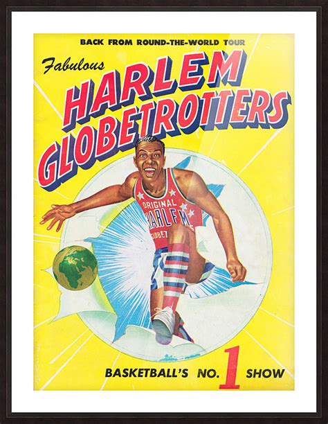 1952 Harlem Globetrotters Basketball Poster Row One Brand