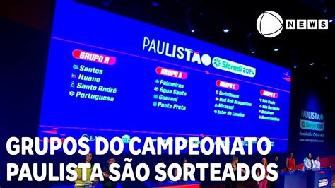 Grupos Do Campeonato Paulista De Futebol 2024 São Sorteados Youtube