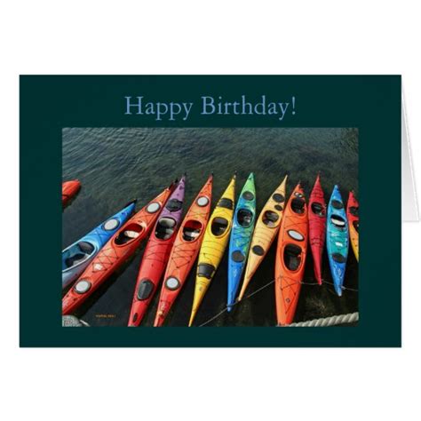 Kayaks Happy Birthday Card Zazzle