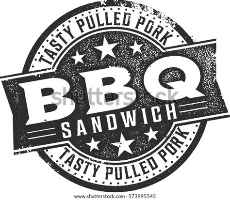 Bbq Pulled Pork Sandwich Over Royalty Free Licensable Stock