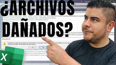 C Mo Reparar Archivos Da Ados De Excel Youtube