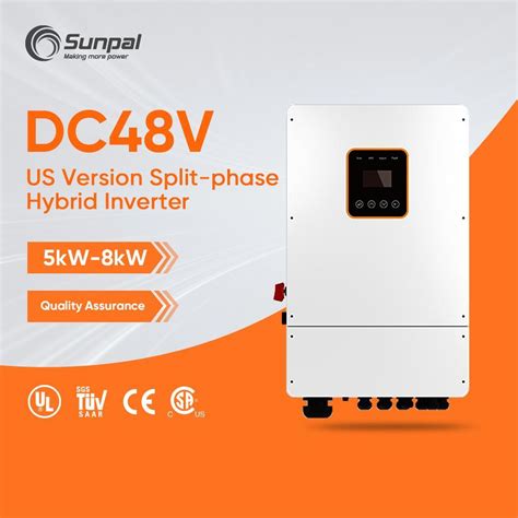 Sunpal Megarevo Wide MPPT Voltage Split Phase 120VAC 240VAC 8kw Hybrid