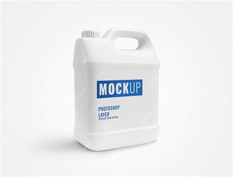 Premium Psd White Gallon Bottle Mockup