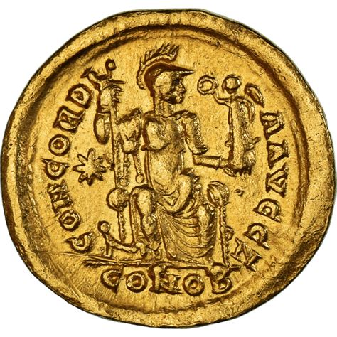 Coin Theodosius Ii Solidus Constantinople Gold