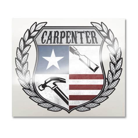 Usa Carpenter Decal American Flag Carpentry Sticker Patriotic