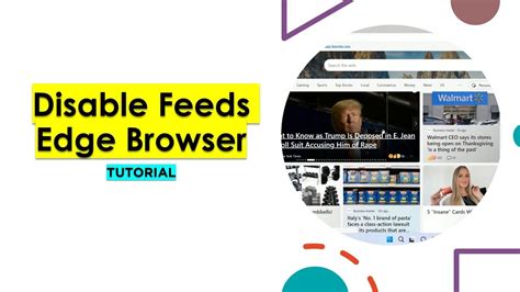 Disable News Feeds And Ads On Microsoft Edge Homepage Youtube