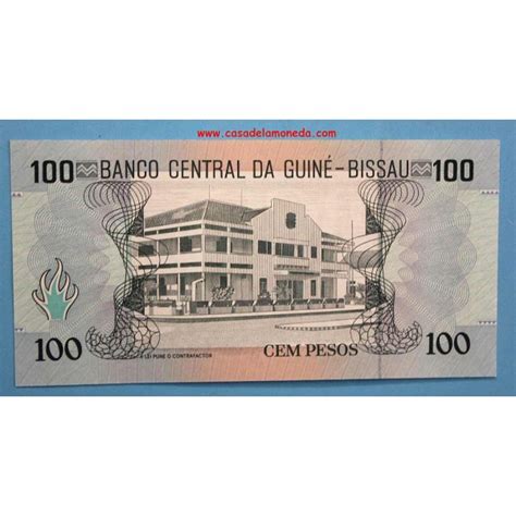 1990 Guinea Bissau 100 Pesos Billete Banknote