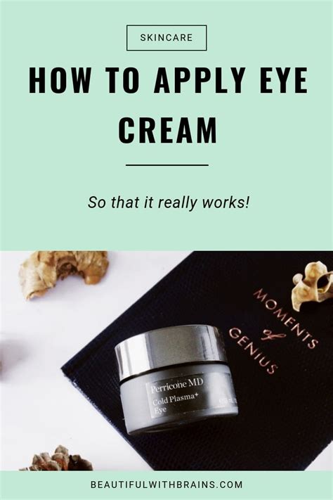 How To Apply Eye Cream According To Dermatologists Beautiful With Brains