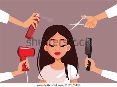 Cartoon Fixing Hair Over 204 Royalty Free Licensable Stock Vectors