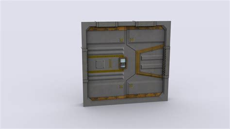 Sci Fi Door Free VR AR Low Poly 3D Model CGTrader