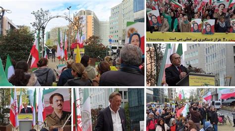 Brussels October 21 2022 The Large Demonstration Of Iranian