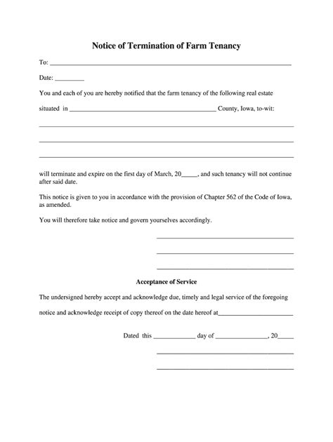 Farm Lease Termination Letter Fill Out Sign Online DocHub