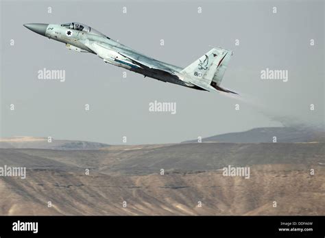 Israeli Air Force Iaf Fighter Jet F 15 Baz In Flight Stock Photo