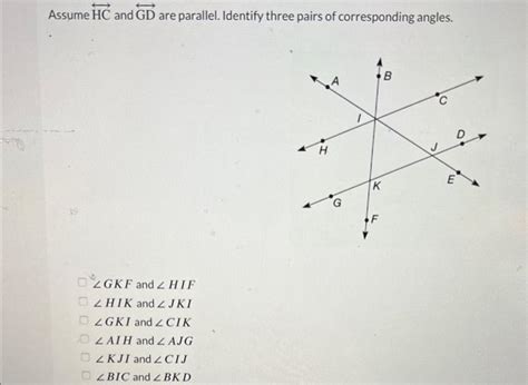 Solved Assume Hc And Gd Are Parallel Identify Three Pairs Chegg