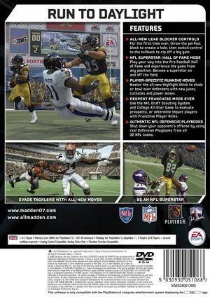 Madden NFL 07 for PlayStation 2 - Sales, Wiki, Release Dates, Review ...