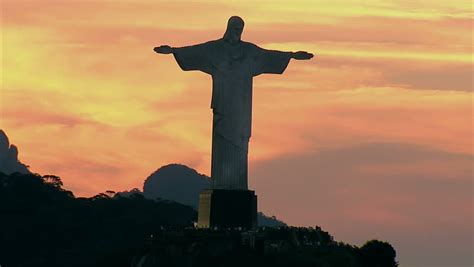 Aerial View Of Christ The Redemeer Statue And Sugarloaf Mountain At ...