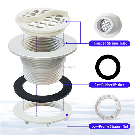 Threaded Inlet Strainer Kit Incl Rubber Washer And Strainer Nut Fits Intex Ebay