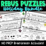 Brainteaser Rebus Puzzles Fall Autumn Halloween Thanksgiving Edition