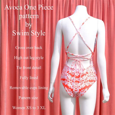 Avoca One Piece Sewing Pattern | Free swimsuit pattern sewing, Sew one
