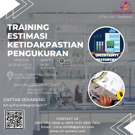 Estimasi Ketidakpastian Pengukuran Citra Inti Training System