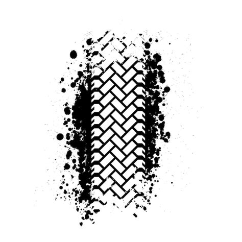 Premium Vector Black Grunge Ink Blots Truck Tire Track