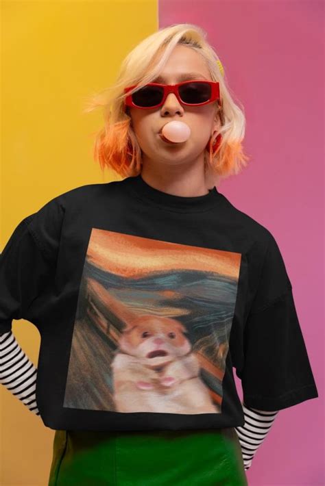 Scared Hamster Meme Shirt Walmart