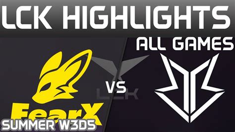 FOX Vs BRO Highlights All Games LCK Summer 2024 BNK FearX Vs Brion By