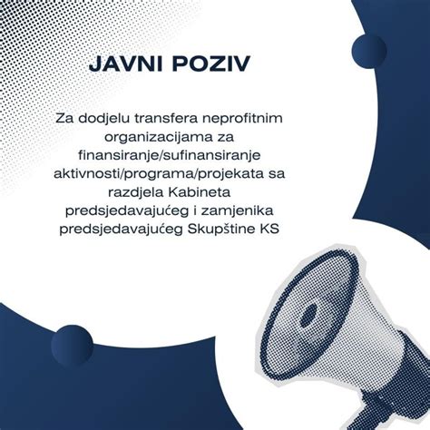 Objavljen Javni Poziv Za Su Finansiranje Programa I Projekata Od