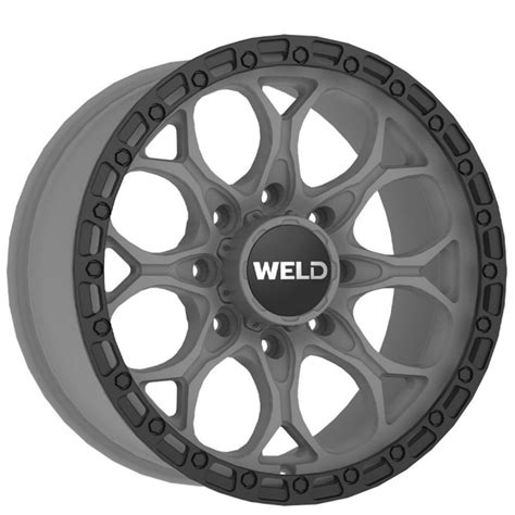 20x10 Weld Off Road Ledge 8 W107 Satin Gunmetal With Satin Black Ring