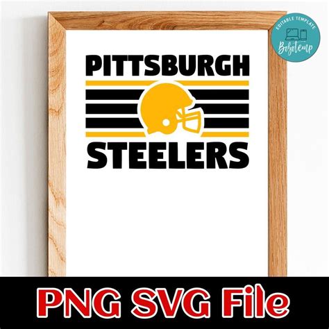 Pittsburgh Steelers Svg Png File Template Createpartylabels