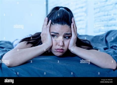 Young Beautiful Hispanic Sad Woman Portrait Serious And Concerned