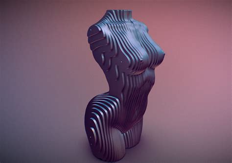 Sliced Female Torso Model 3d Model 3d Printable Cgtrader