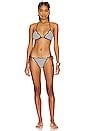 Zimmermann Junie Knit Bikini Set In Navy Cream REVOLVE