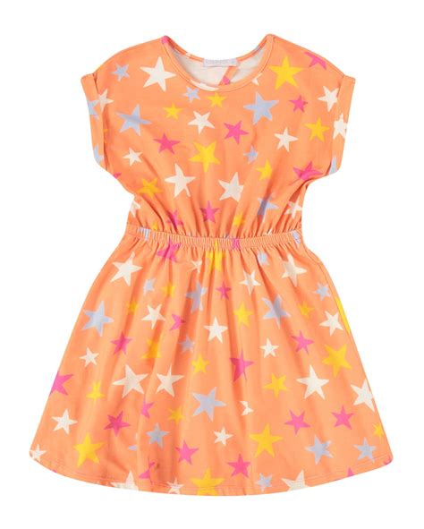 Riachuelo Vestido Infantil Evas C S El Stico Estrelas Laranja Tam