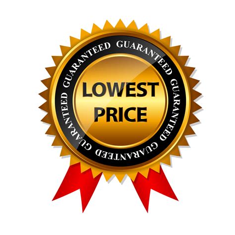 Lowest Price Guarantee Gold Label Sign Template Vector Illustration