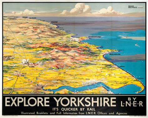 Explore Yorkshire By Lner Art Print With Images Vintage Travel