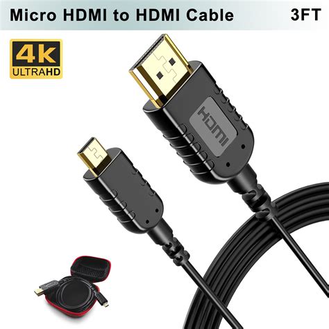 Foinnex Cable Micro Hdmi A Hdmi Flexible Ultrafino Pies Para