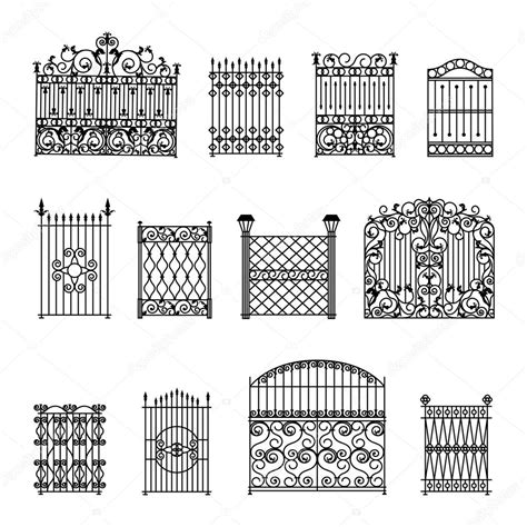 Decorative Fences Set Stock Vector Image By Macrovector