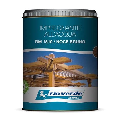 Impregnante All Acqua Per Legno 2 5 Litri Finitura Noce Bruno Rio Verde