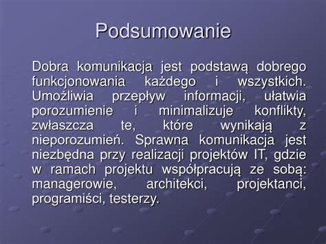 Ppt Komunikacja W Zespole Projektowym Powerpoint Presentation Free