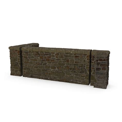 3d Model Brick Wall Set Vr Ar Low Poly Cgtrader