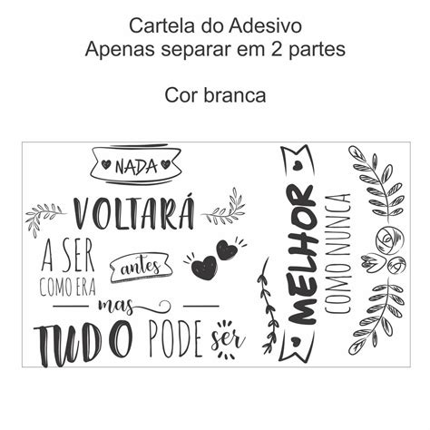 Adesivo Lettering Tudo Pode Ser Melhor Elo Produtos Especiais