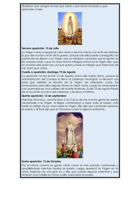 La Virgen De Fátima Y Su Sexta Aparicion Pdf Descarga Gratuita